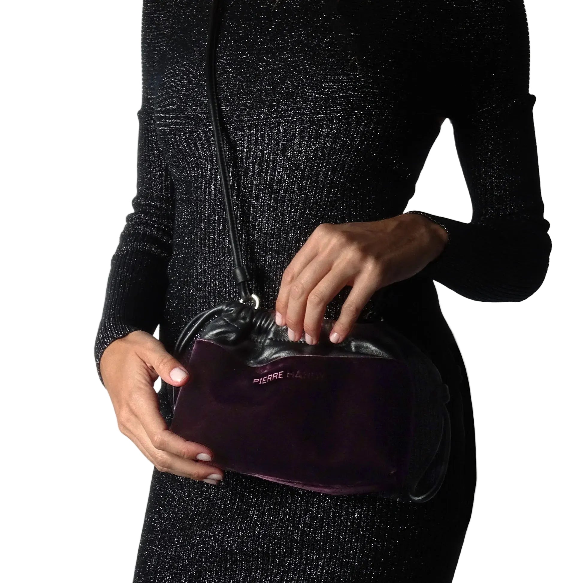 PIERRE HARDY [ピエールアルディ] / TWIN MINI POUCH (BLACK PLUM)〔ツインミニポーチ〕