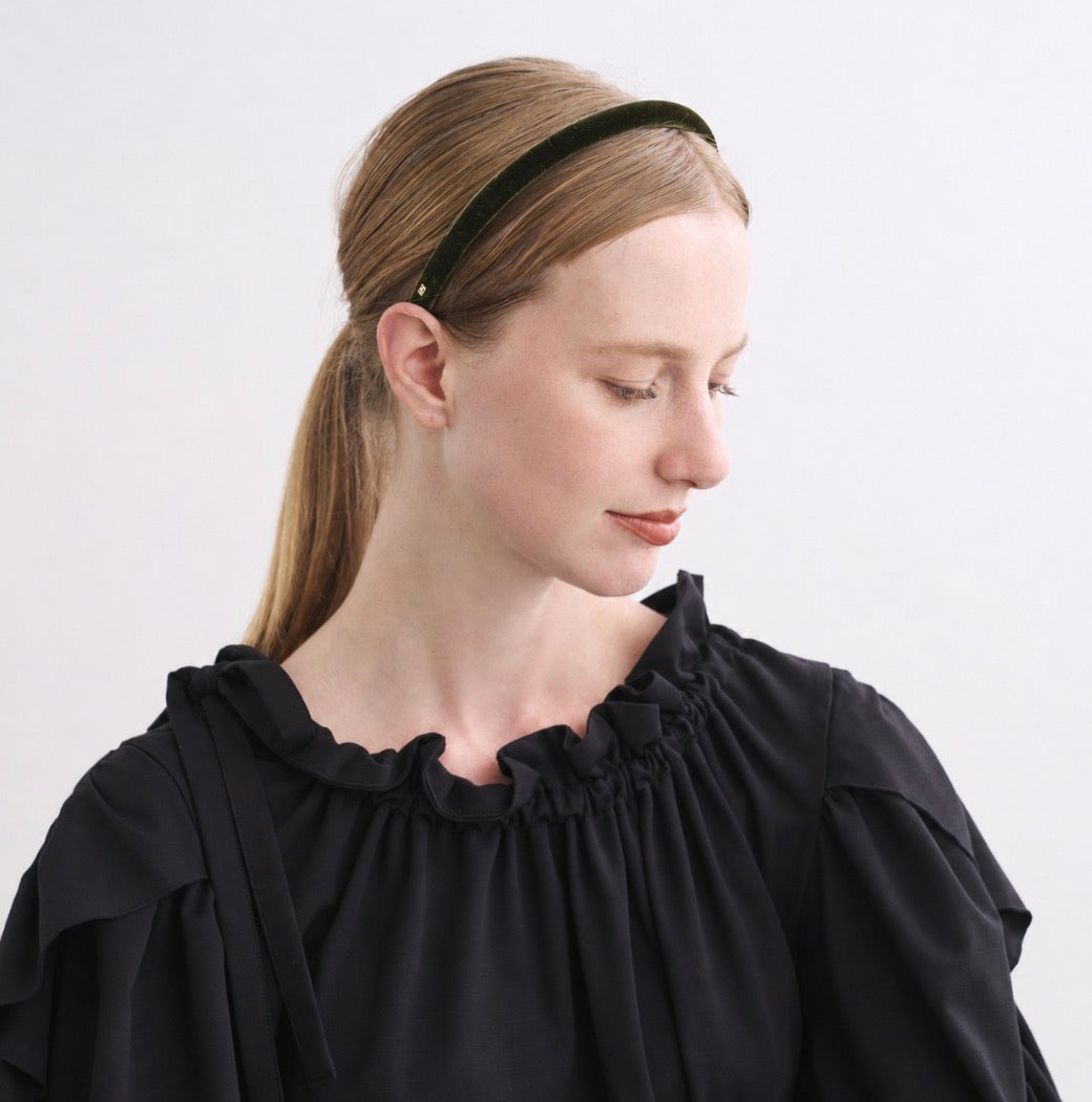 ALEXANDRE DE PARIS [アレクサンドル ドゥ パリ] / HEAD BAND 1cm (KAHKI) [カチューシャ]