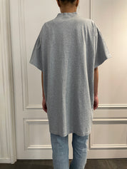 BALENCIAGA〔バレンシアガ〕/ OVERSIZED LOGO GRAPHIC T-SHIRT (GREY)〔オーバーサイズロゴグラフィックティーシャツ〕