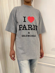 BALENCIAGA〔バレンシアガ〕/ I LOVE PARIS T-SHIRT (GREY)〔アイラブパリティーシャツ〕