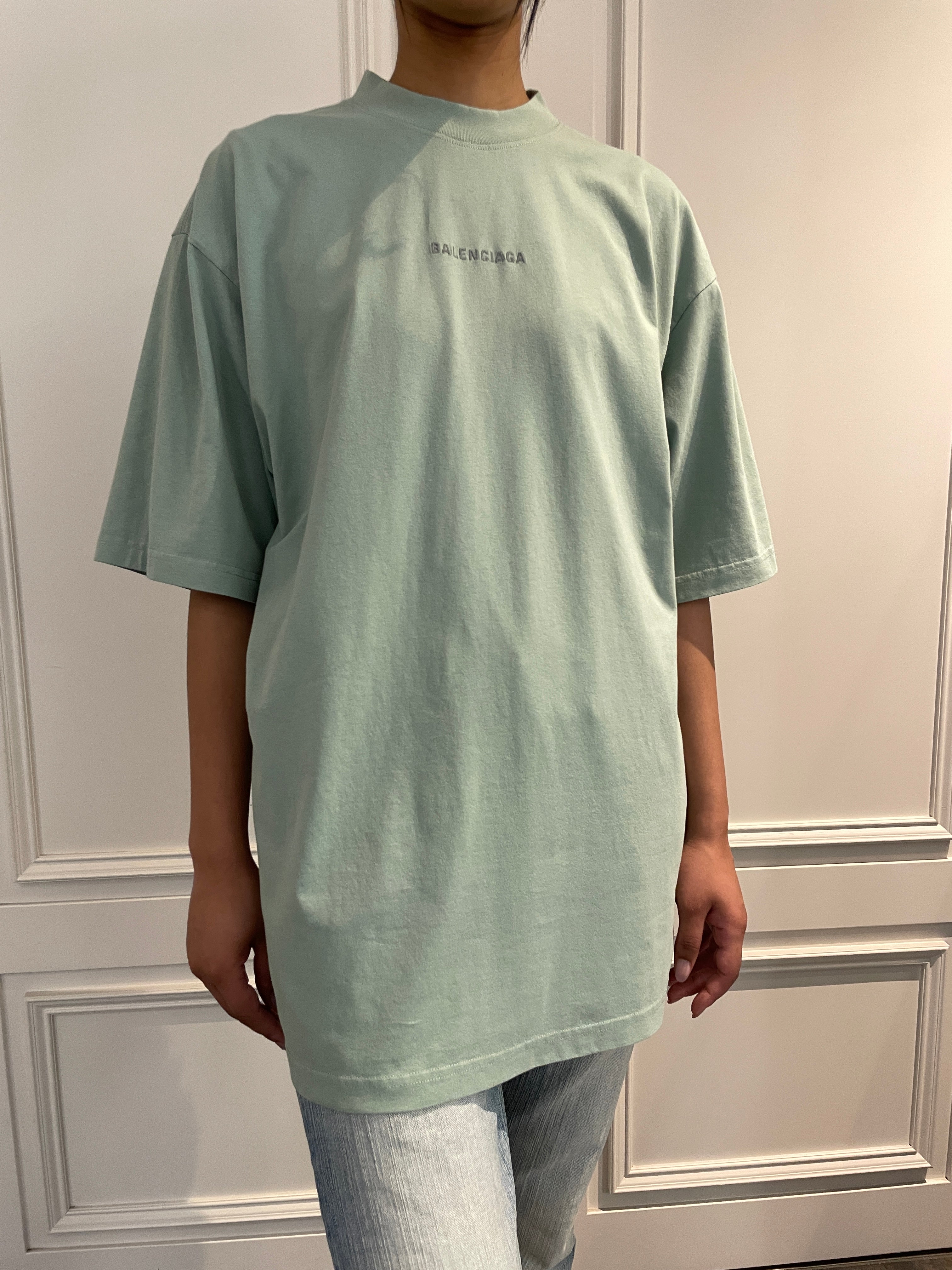 BALENCIAGA〔バレンシアガ〕/ MEDIUM FIT T-SHIRT (LIGHT GREEN)〔ミディアムフィットティーシャツ〕