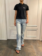 BALENCIAGA〔バレンシアガ〕/ LOGO EMBROIDERY POLO SHIRT (BLACK)〔ロゴエンブロイダリーポロシャツ〕