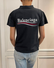 BALENCIAGA〔バレンシアガ〕/ LOGO EMBROIDERY POLO SHIRT (BLACK)〔ロゴエンブロイダリーポロシャツ〕