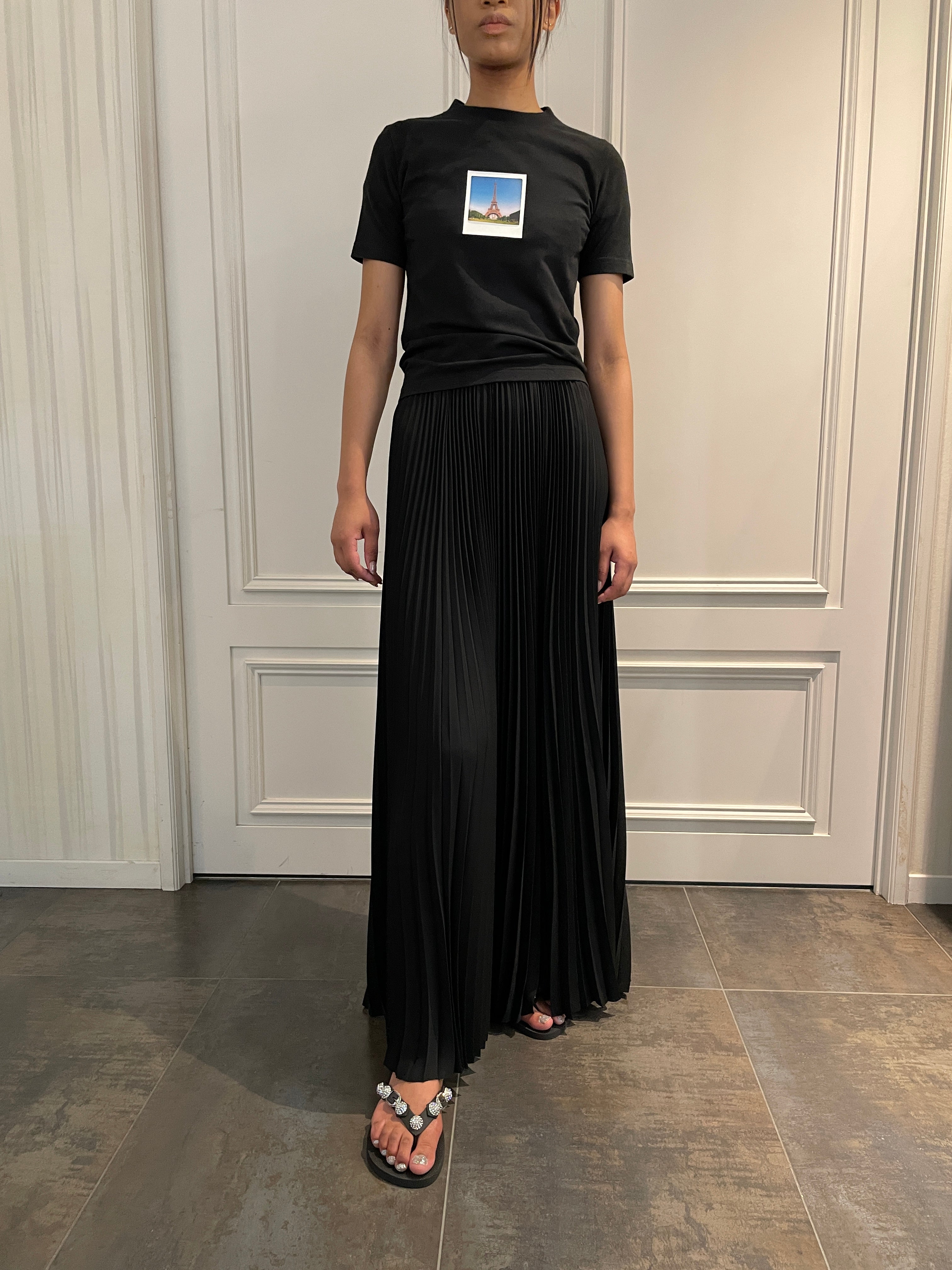 BALENCIAGA〔バレンシアガ〕/ POLAROID PARIS BY DAY SHORT SLEEVE T-SHIRT (BLACK)〔ポラロイドパリバイデイショートスリーブティーシャツ〕