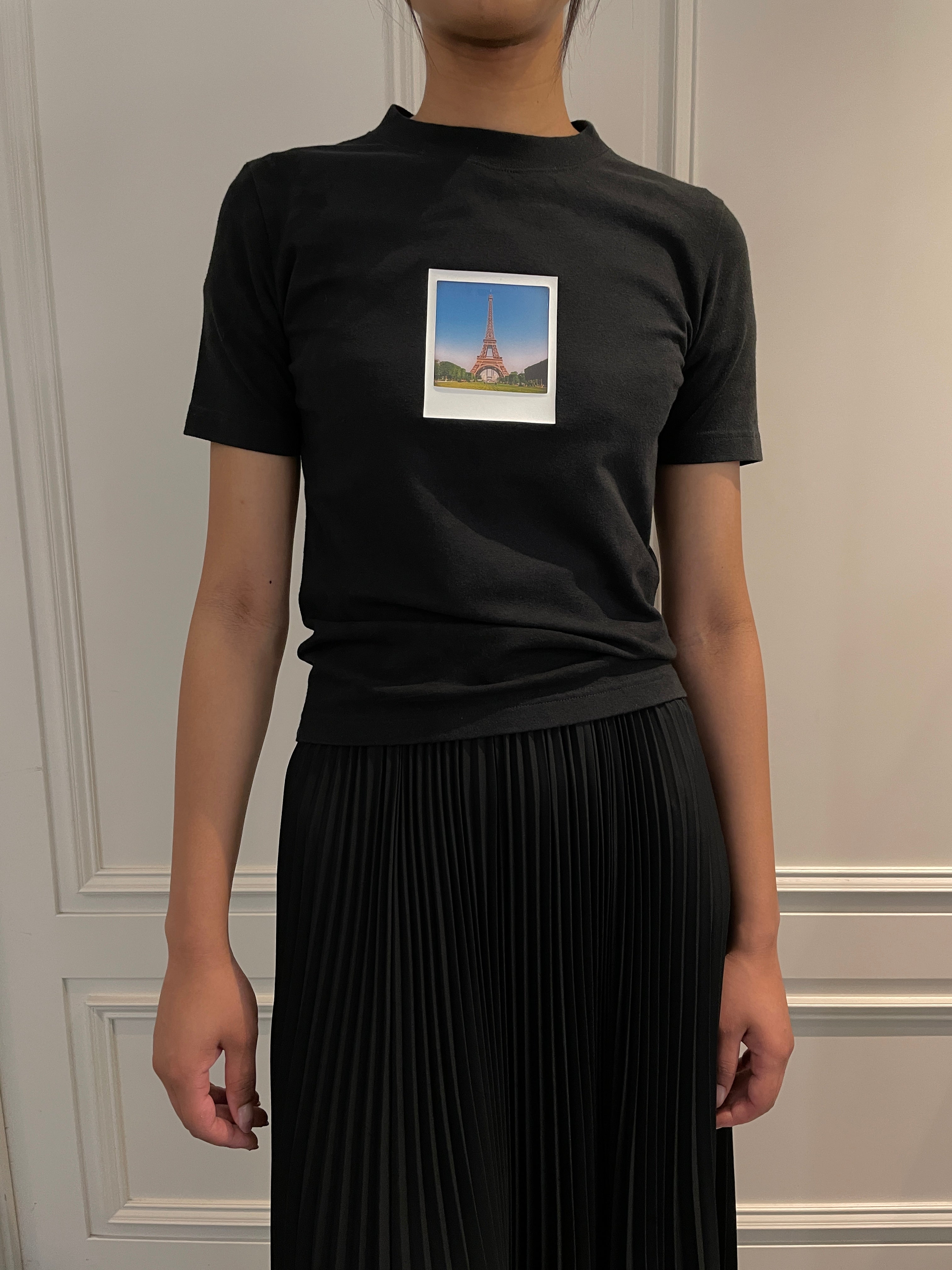 BALENCIAGA〔バレンシアガ〕/ POLAROID PARIS BY DAY SHORT SLEEVE T-SHIRT (BLACK)〔ポラロイドパリバイデイショートスリーブティーシャツ〕