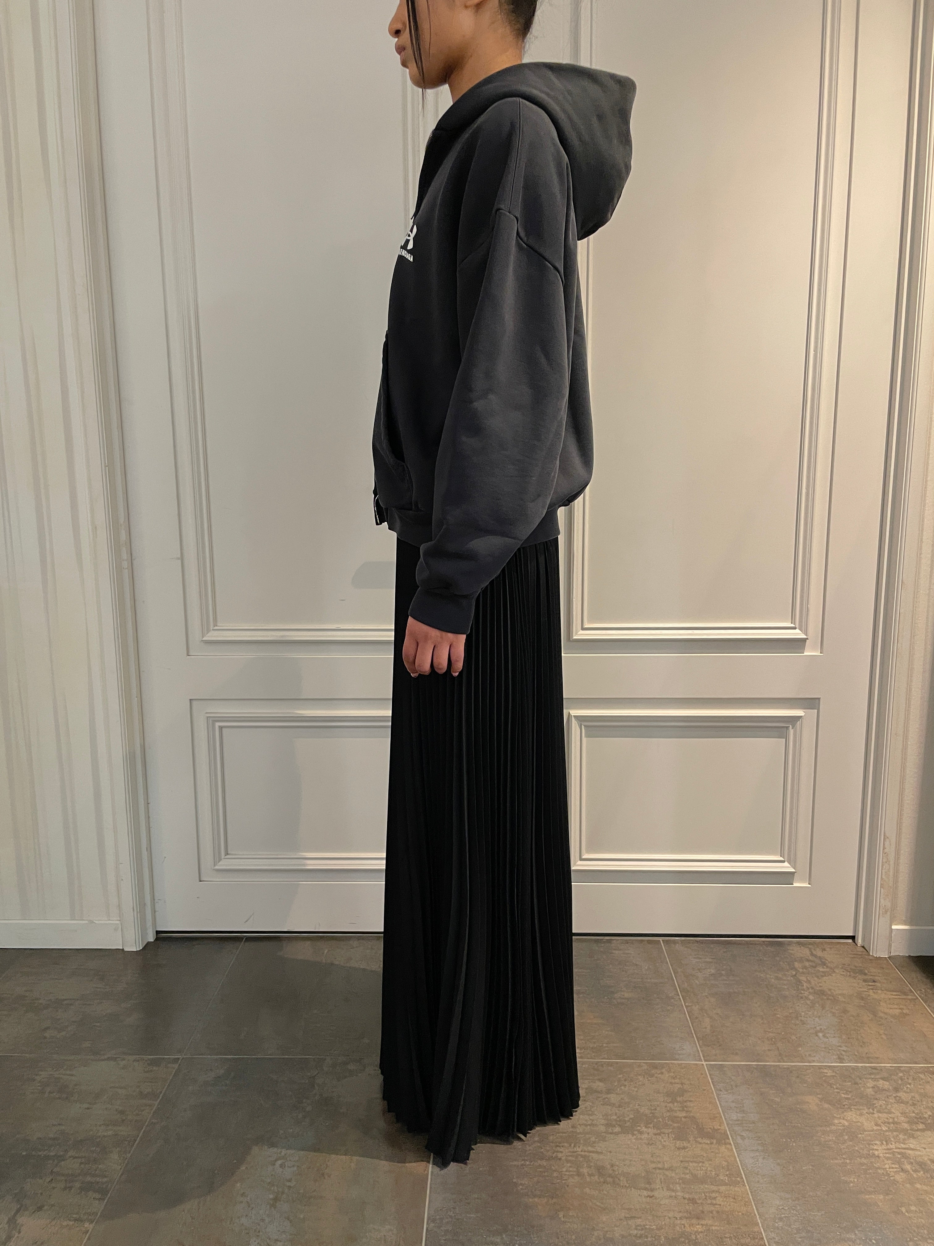 BALENCIAGA〔バレンシアガ〕/ BALENCIAGA x UNDER ARMOUR ZIP UP HOODIE (BLACK) [バレンシアガ×アンダーアーマージップアップフーディー]