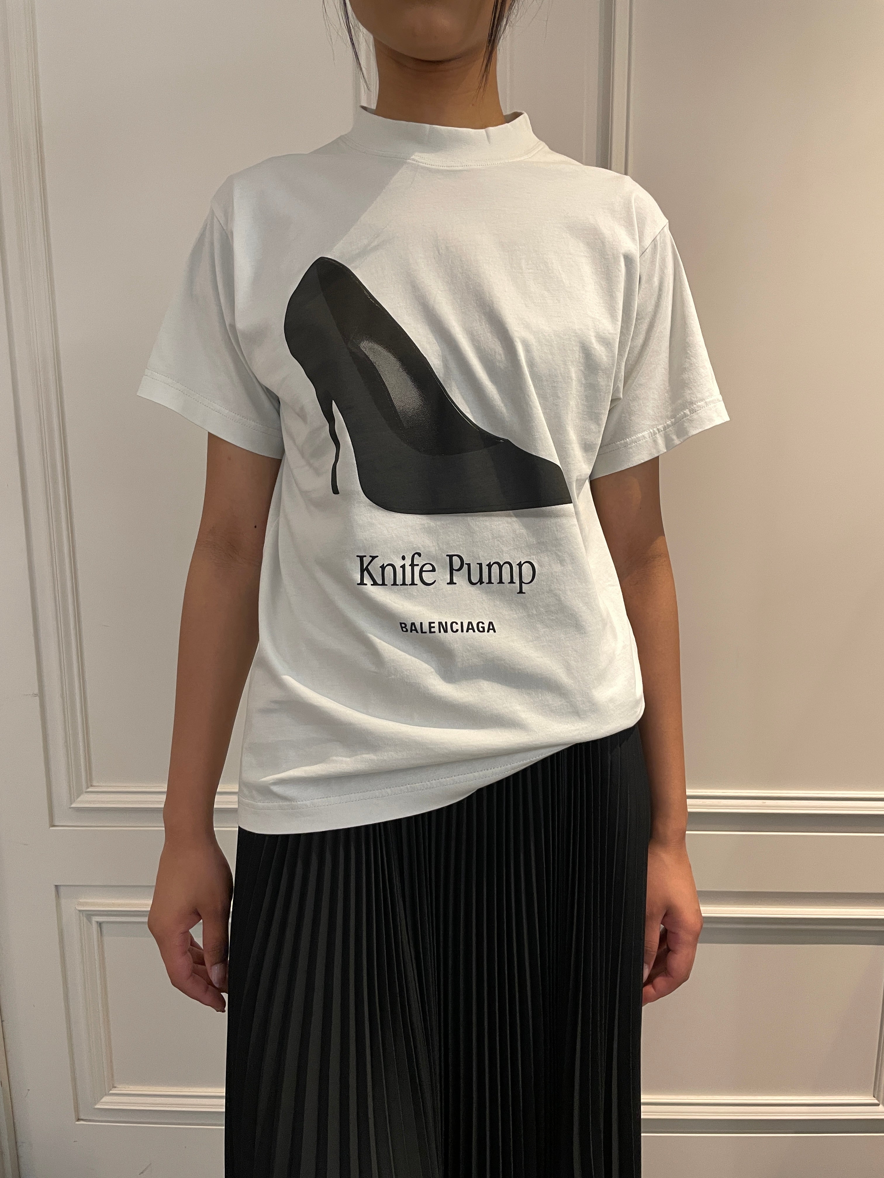 BALENCIAGA〔バレンシアガ〕/ KNIFE PUMP T SHIRT (WHITE) 〔ナイフパンプティーシャツ〕