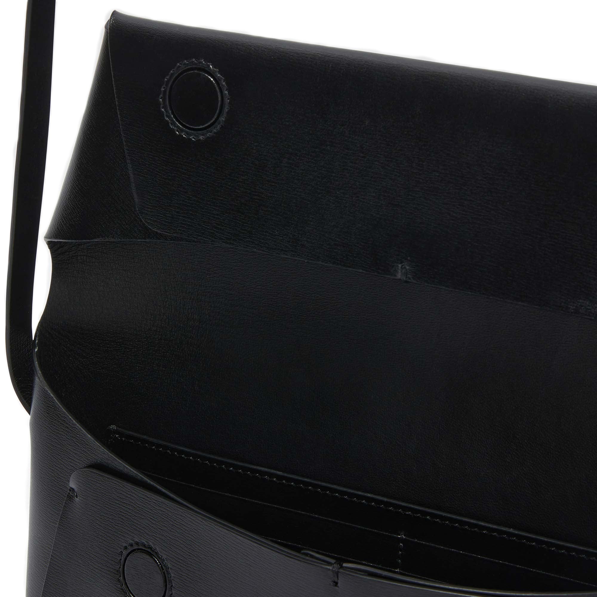 JIL SANDER [ジルサンダー] /FOLDED LEATHER SHOULDER BAG（BLACK）[フォールデッドレザーショルダーバッグ]