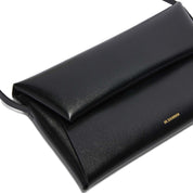 JIL SANDER [ジルサンダー] /FOLDED LEATHER SHOULDER BAG（BLACK）[フォールデッドレザーショルダーバッグ]