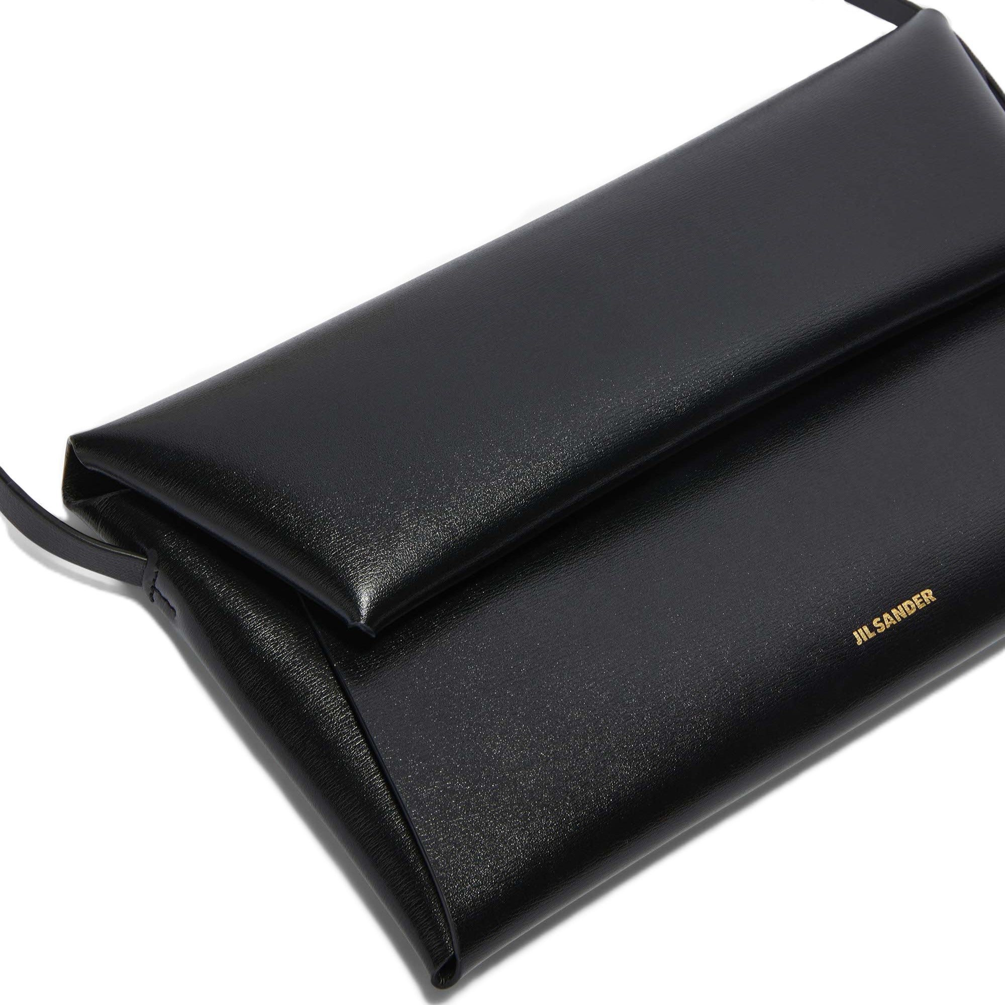 JIL SANDER [ジルサンダー] /FOLDED LEATHER SHOULDER BAG（BLACK）[フォールデッドレザーショルダーバッグ]