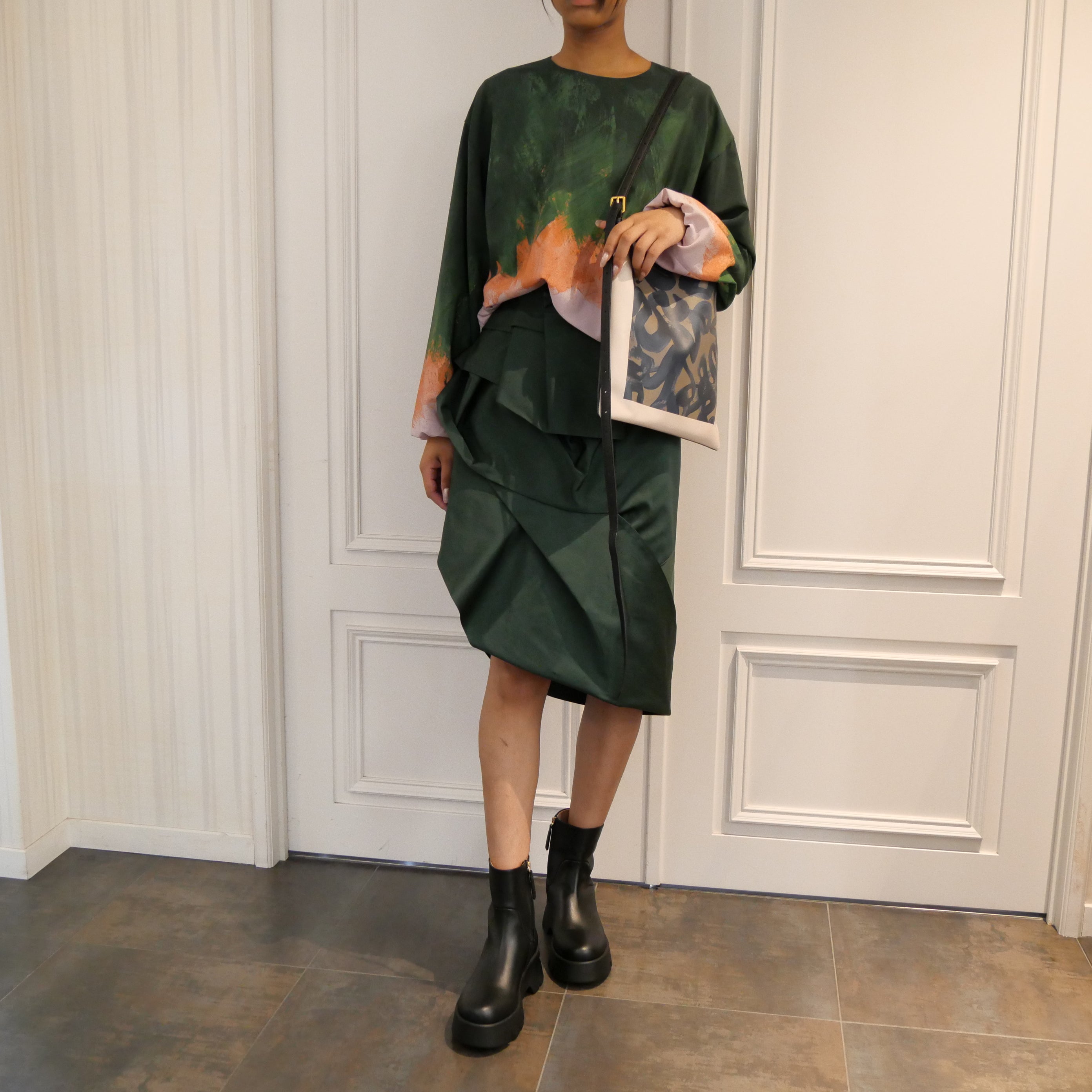 DRIES VAN NOTEN バッグ オリーブグリーン DRIES VAN NOTEN バッグ オリーブグリーン ドリスヴァンノッテン