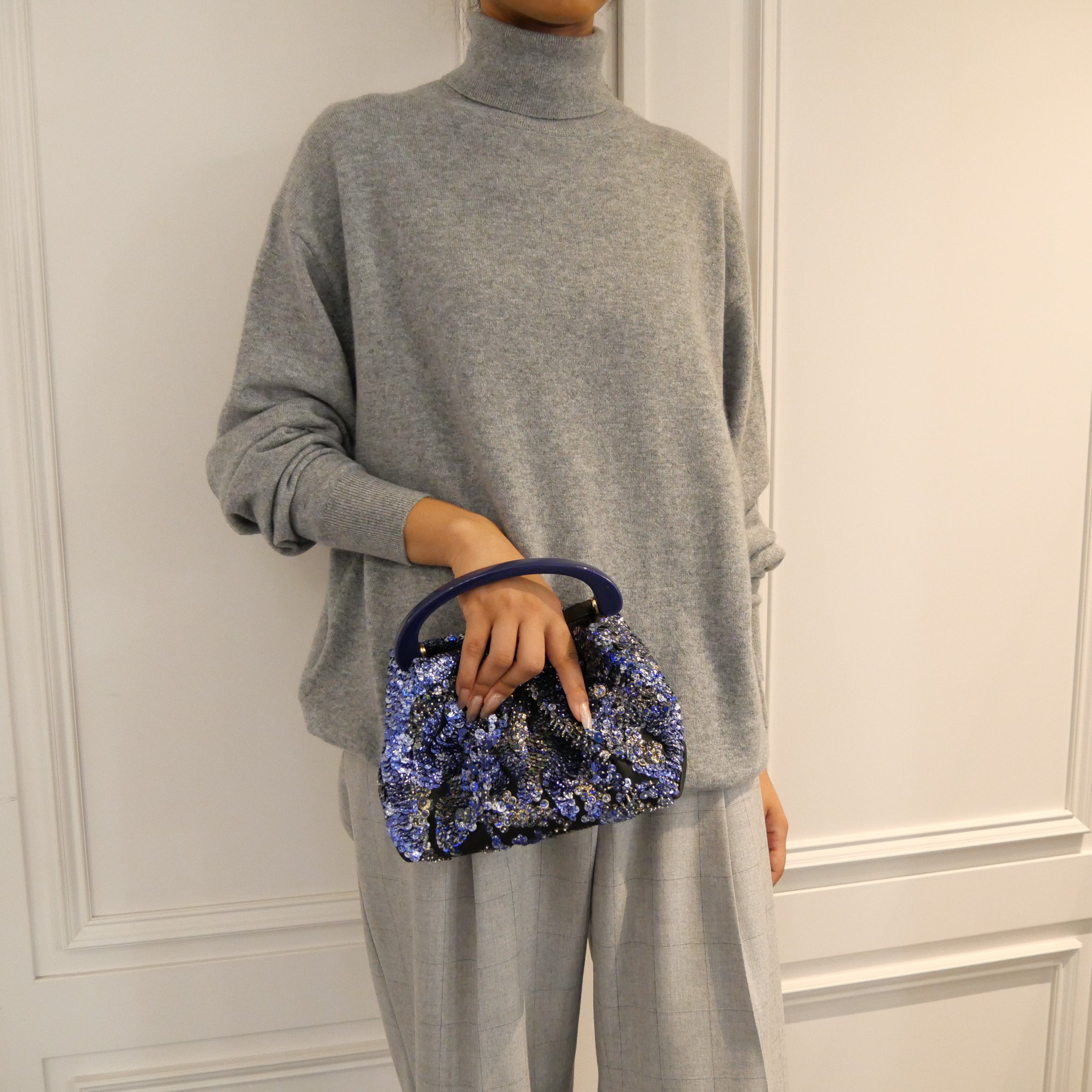 Dries Van Noten [ドリス ヴァン ノッテン] / Sequins crisp bag (blue)  [スパンコール クリスプバッグ]