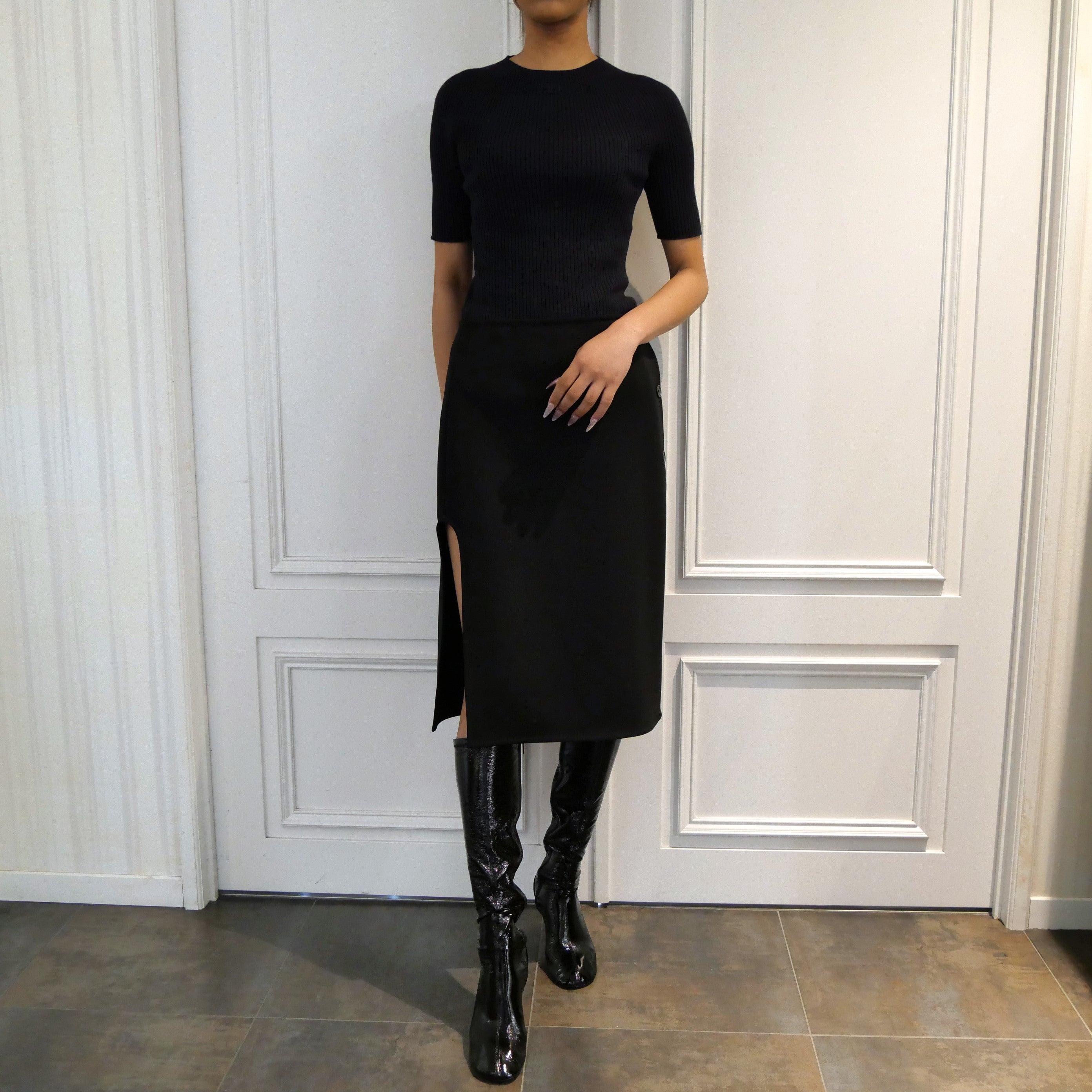 送料無料】Courrèges [クレージュ] / SOLAR LIGHT RIB SWEATER