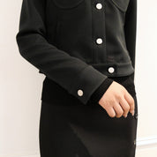 Courrèges [クレージュ] /  TWILL TRUCKER JACKET〔 ツイル トラッカー ジャケット〕(BLACK)