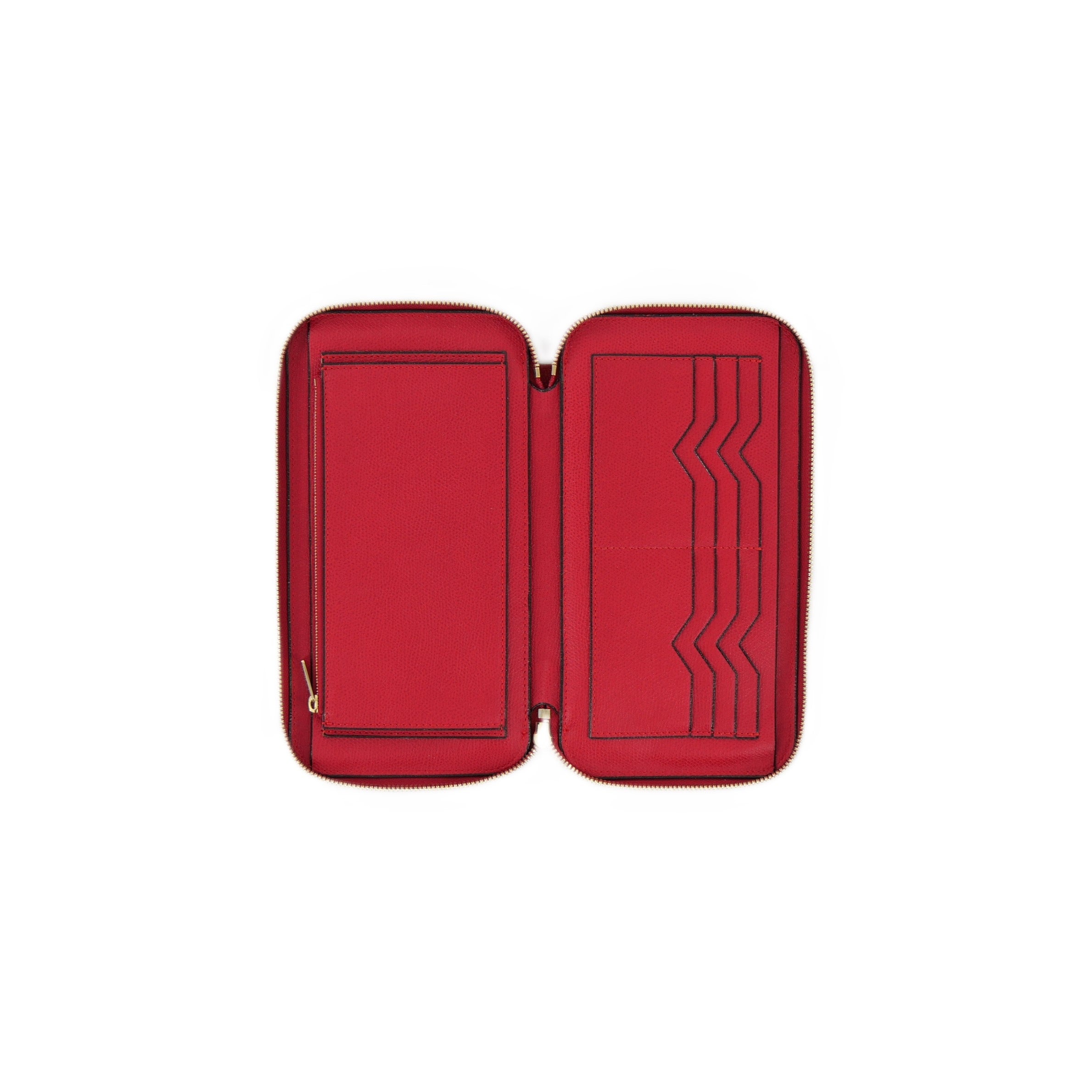 正規品・送料無料】Valextra / Round zip wallet (RED) | BOLS・1987
