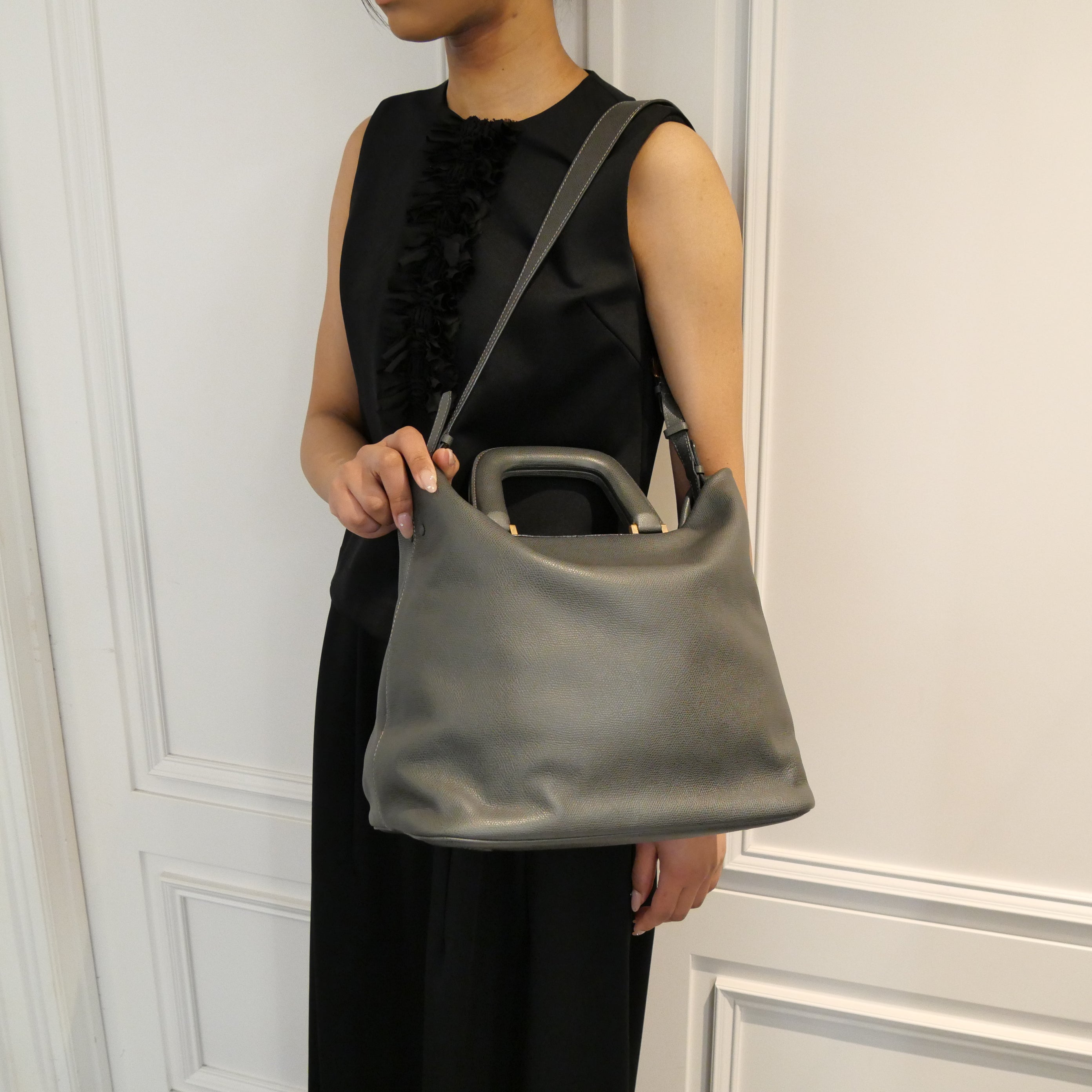 Valextra [ヴァレクストラ] / MAGNET HANDLE TOTE BAG (gray)  [マグネット ハンドル トートバッグ]