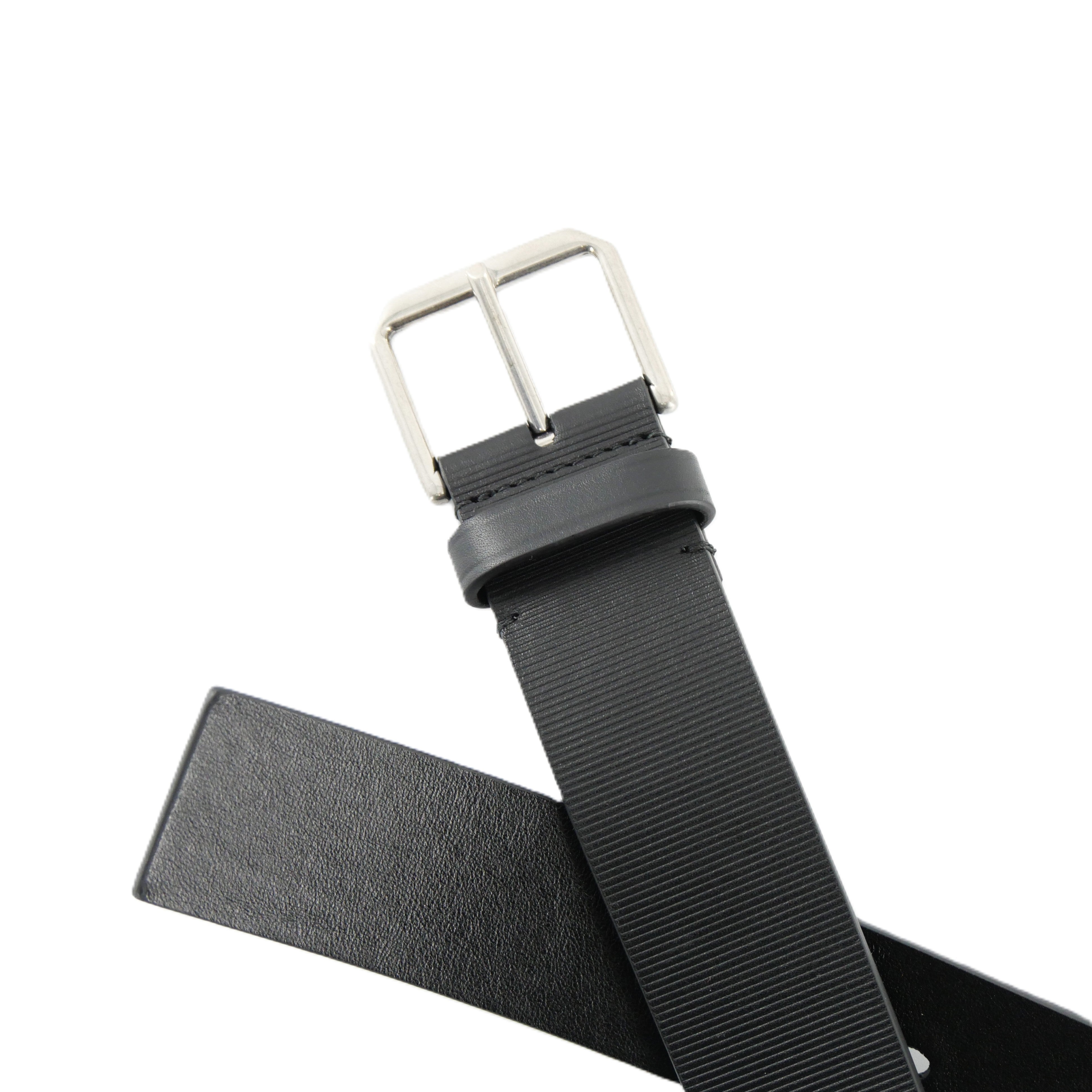 Balenciaga ブラックレザー ベルト 正規品・送料無料】BALENCIAGA / BALENCIAGA TEXTURED-LEATHER BELT