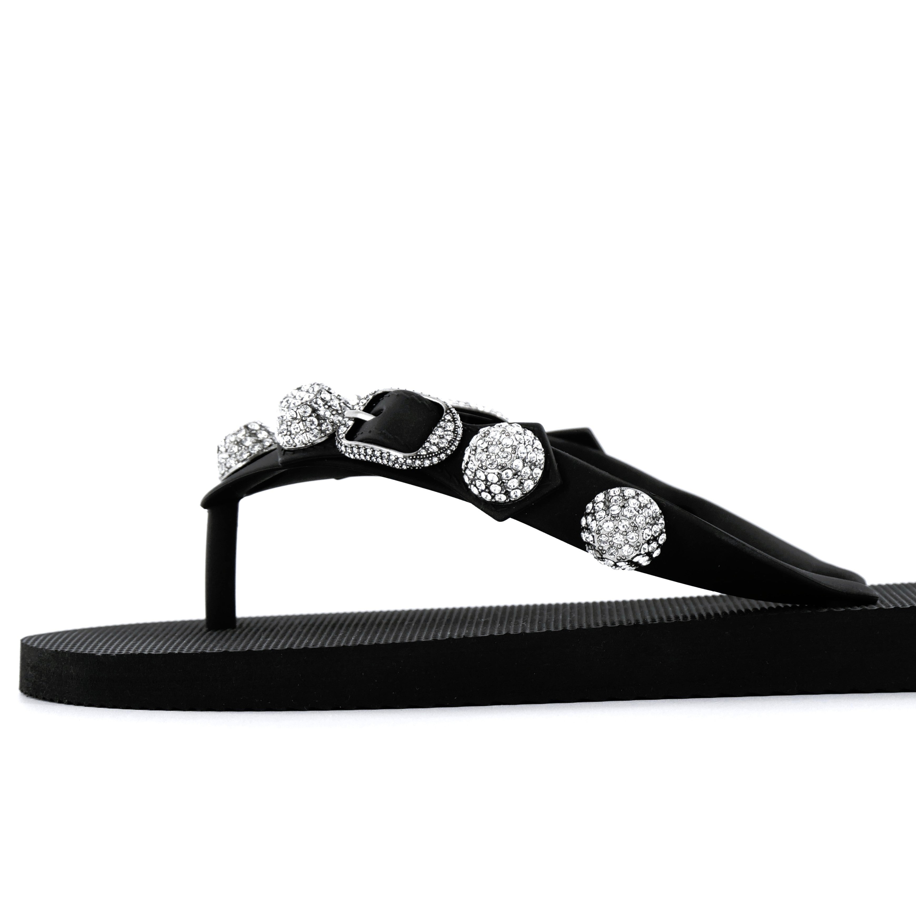 BALENCIAGA [バレンシアガ] / CAGOLE STUDDED THONG SANDALS (BLACK) [カゴールスタッズトングサンダル]
