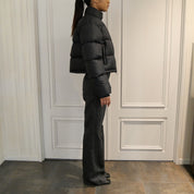 Courrèges [クレージュ] /  CROPPED PUFFER JACKET (BLACK)〔 クロップドパファージャケット〕