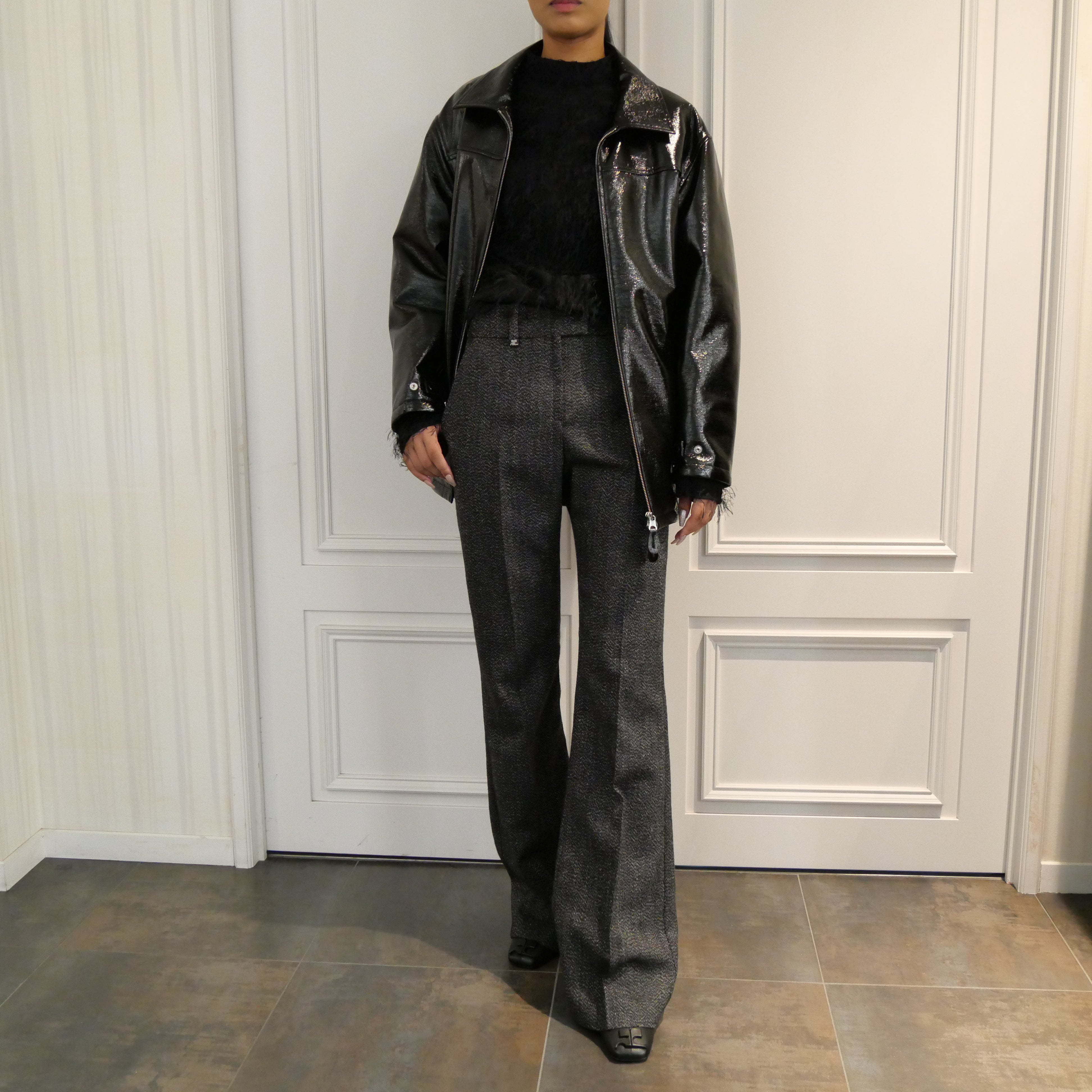 Courrèges [クレージュ] /  OVERSIZED VINYL JACKET (BLACK)〔オーバーサイズビニールジャケット〕