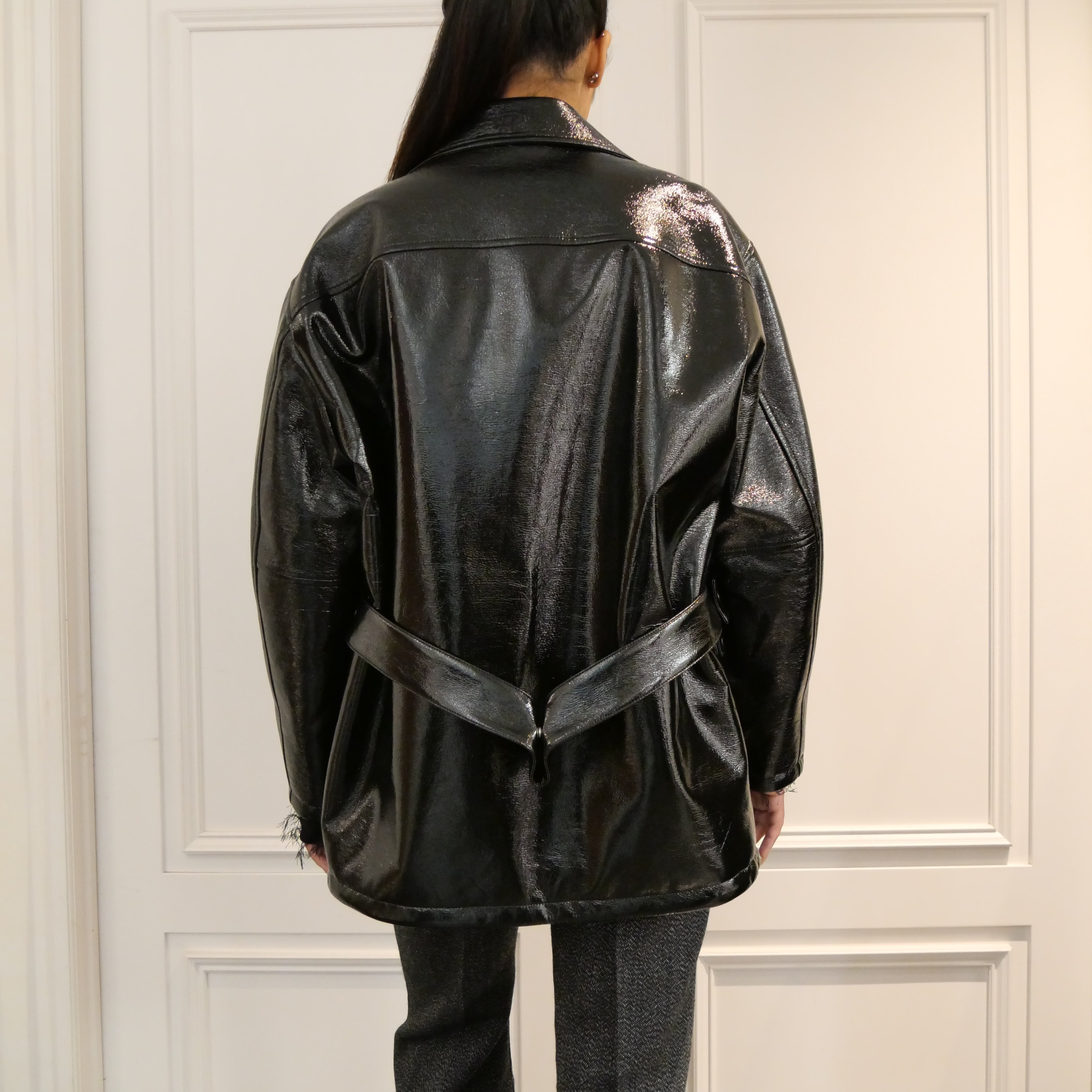 正規品・送料無料】Courrèges / OVERSIZED VINYL JACKET (BLACK