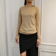 Courrèges [クレージュ] /  HOODED KNIT SWEATER (BEIGE）〔フーデッドニットセーター〕