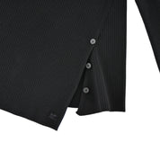 Courrèges [クレージュ] / OBLIQUE BUTONNED SWEATER (BLACK/BURGUNDY)〔オブリークボタンセーター〕