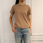 Courrèges [クレージュ] /  EMBROIDERED T-SHIRT (MOCHA）〔エンブロイダリーティーシャツ〕