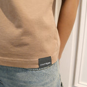 Courrèges [クレージュ] /  EMBROIDERED T-SHIRT (MOCHA）〔エンブロイダリーティーシャツ〕