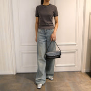 Courrèges [クレージュ] / SIGNATURE CONTRAST T-SHIRT (DARK GREY)〔 シグネチャーコントラストティーシャツ〕
