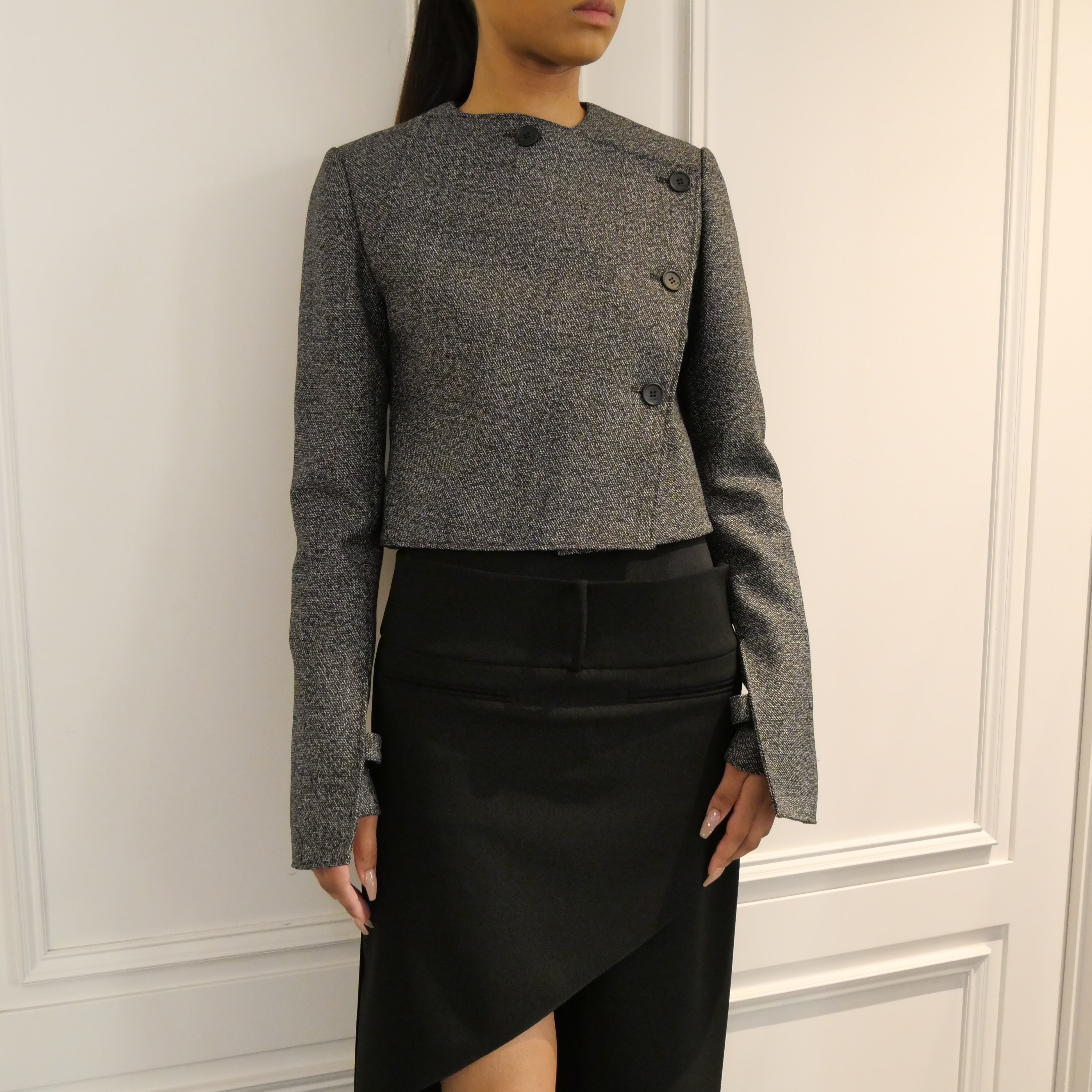 Courrèges [クレージュ] /  OBLIQUE TAILORED JACKET (GRAY)〔 オブリークテイラードジャケット〕