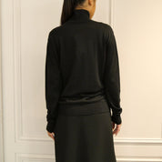 Courrèges [クレージュ] /  OFF SHOULDER LIGHT WOOL TOP (BLACK）〔オフショルダーライトウールトップ〕