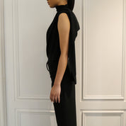 Courrèges [クレージュ] /  OFF SHOULDER LIGHT WOOL TOP (BLACK）〔オフショルダーライトウールトップ〕