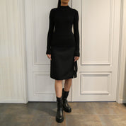 Courrèges [クレージュ] / MOCKNECK LIGHT RIB SWEATER (BLACK)〔モックネックライトリブセーター〕