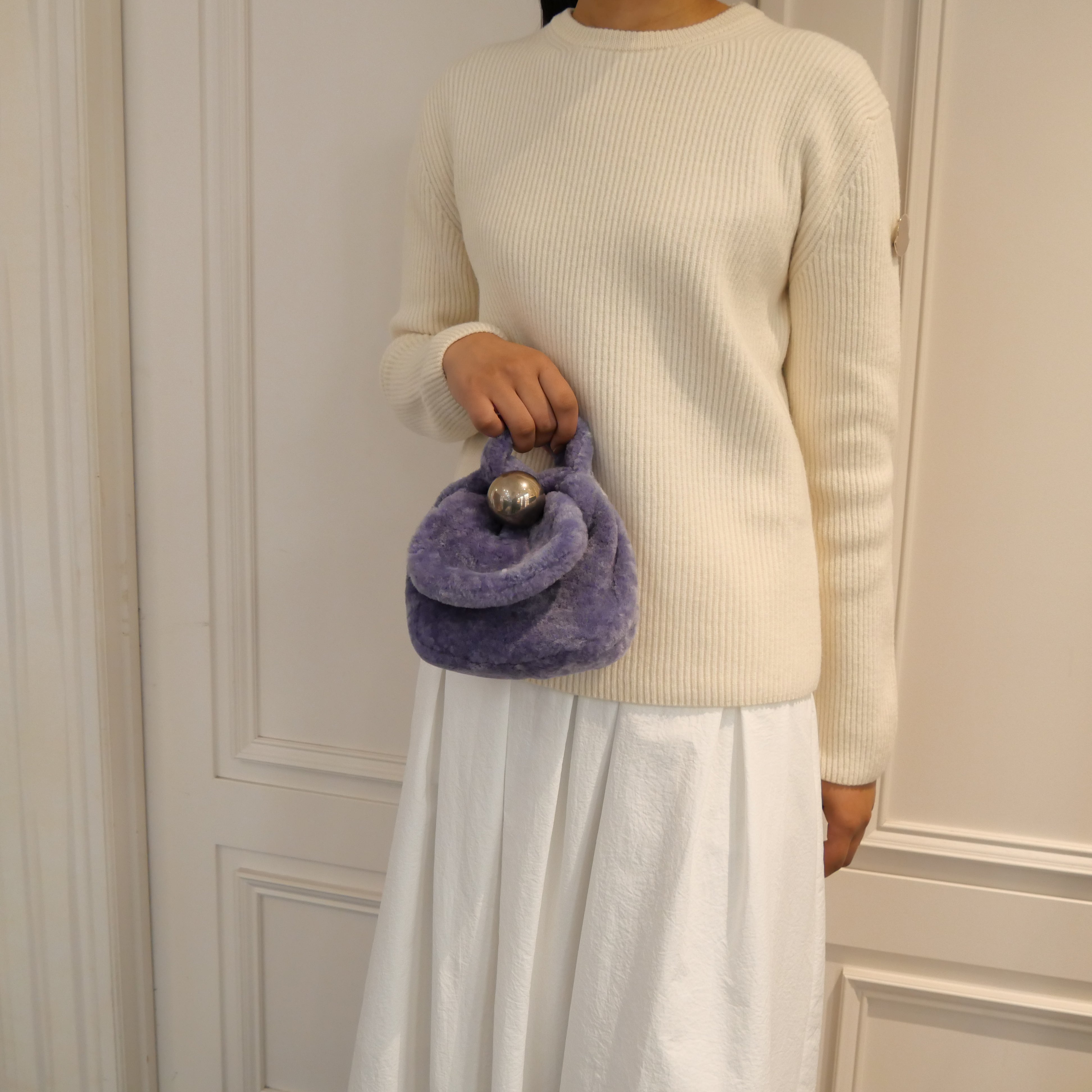 JIL SANDER[ジルサンダー] / SPHERE CLUTCH POUCH BAG（PURPLE）[スフィア クラッチ ポーチ バッグ]