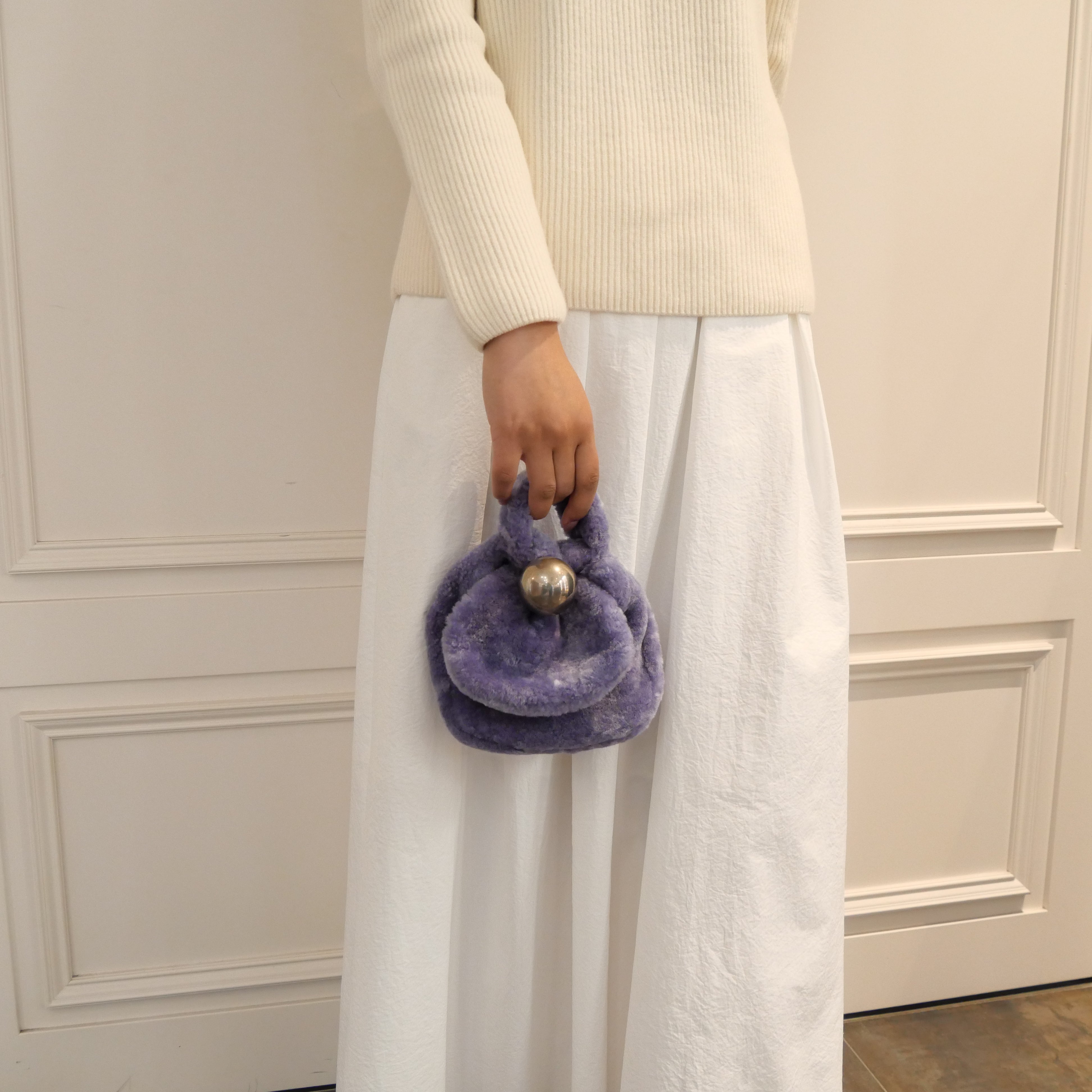 JIL SANDER[ジルサンダー] / SPHERE CLUTCH POUCH BAG（PURPLE）[スフィア クラッチ ポーチ バッグ]
