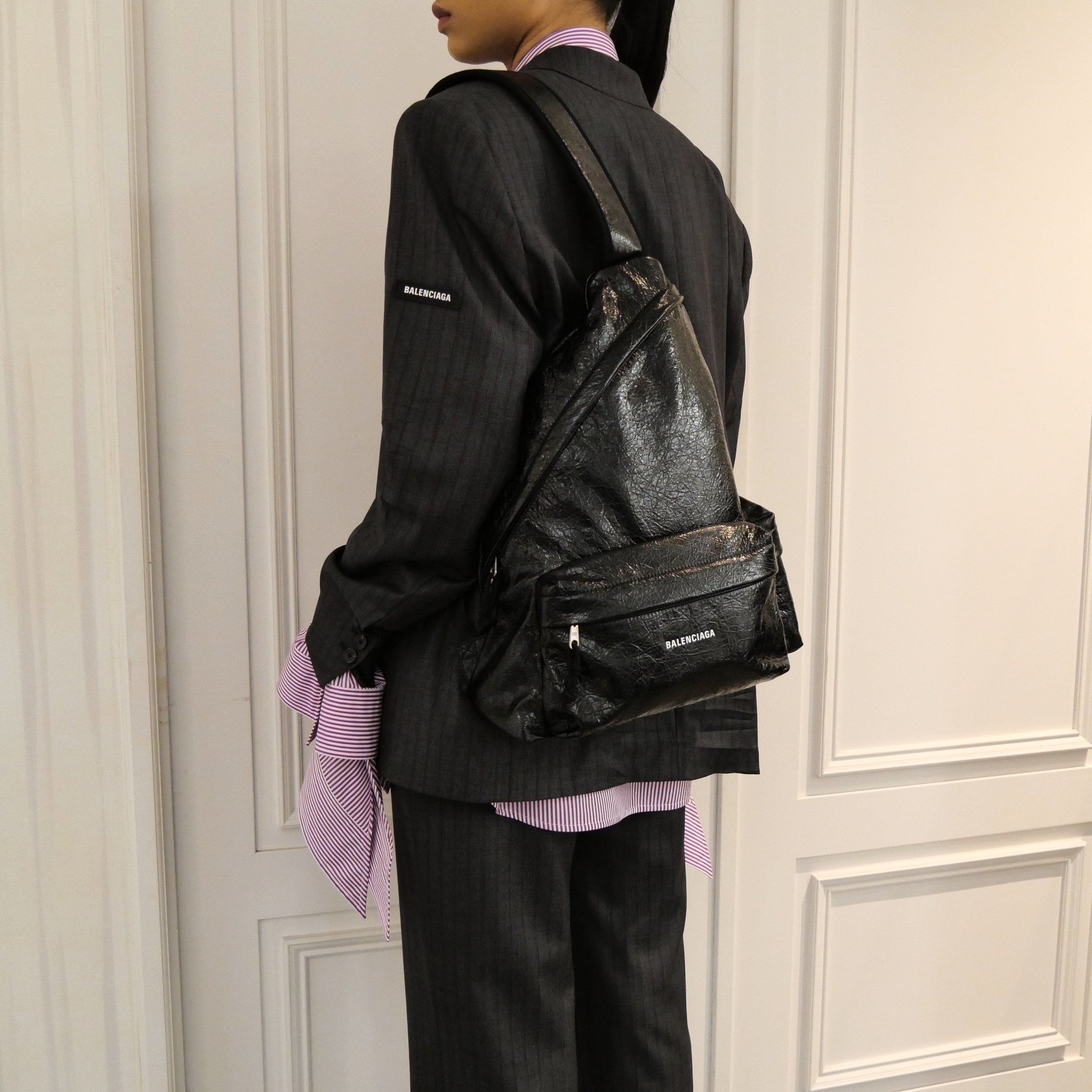 美品　BALENCIAGA 19AW エクスプローラー バレンシアガ Explorer SL バッグ ブラック｜バックパック｜BOLS・1987