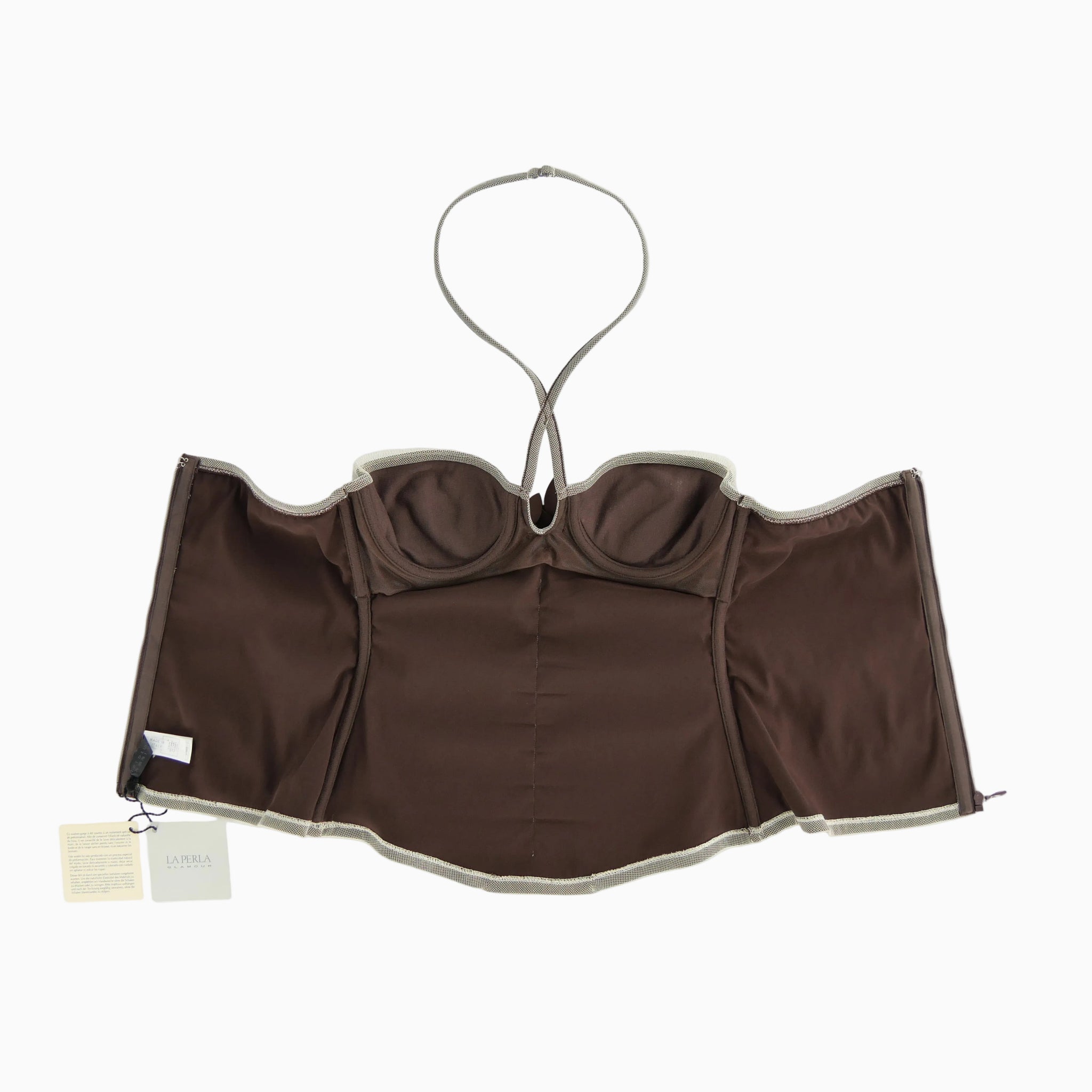 La Perla メッシュクロス レーヤーズ 淡いベージュ 透け感キャミソール ランジェリー | LA PERLA（ラ ぺルラ） | 公式通販 – BOLS・1987