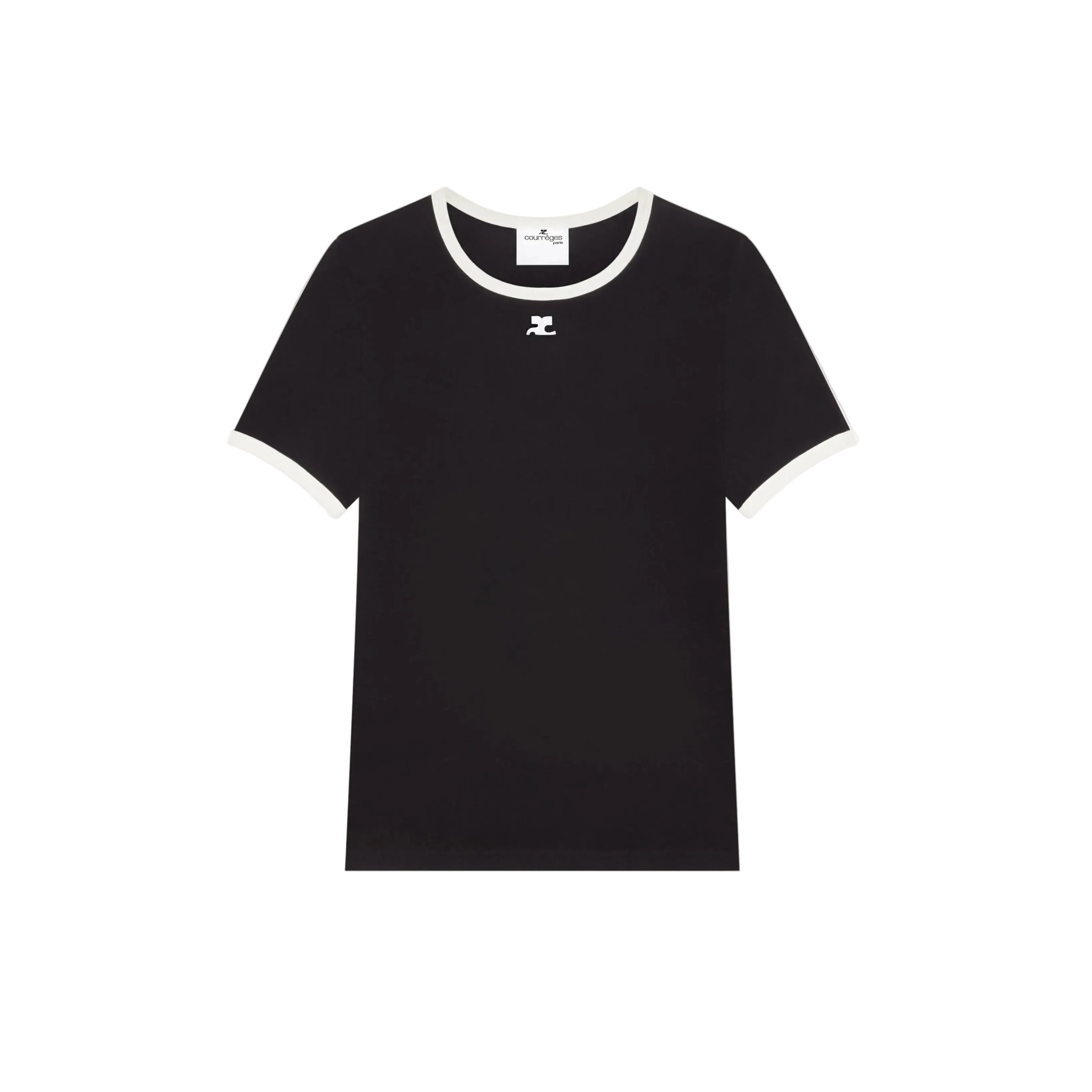Courrèges [クレージュ] / SIGNATURE CONTRAST T-SHIRT (BLACK) [シグネチャー コントラスト ティーシャツ]