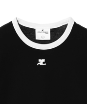 Courrèges [クレージュ] /  SIGNATURE CONTRAST T-SHIRT〔シグネチャー コントラスト ティーシャツ〕(BLACK)