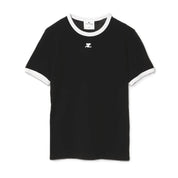 Courrèges [クレージュ] /  SIGNATURE CONTRAST T-SHIRT〔シグネチャー コントラスト ティーシャツ〕(BLACK)