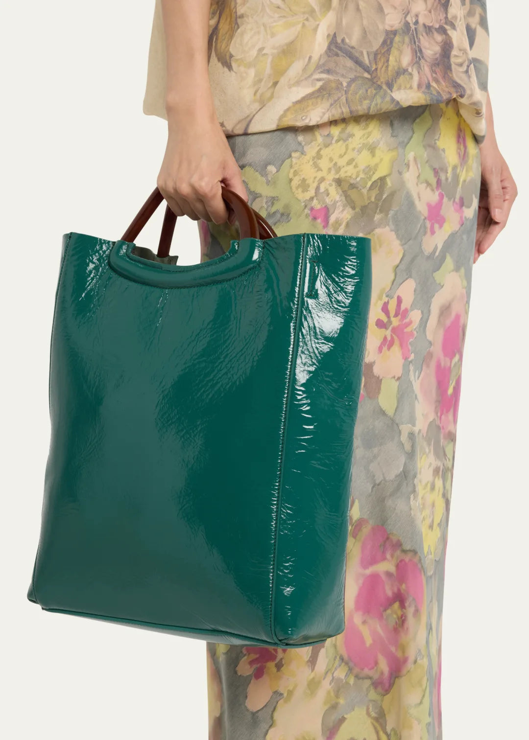 正規品・送料無料】Dries Van Noten / ''CRISP'' patent leather tote 正規品・送料無料】Dries Van Noten / ''CRISP'' patent leather tote