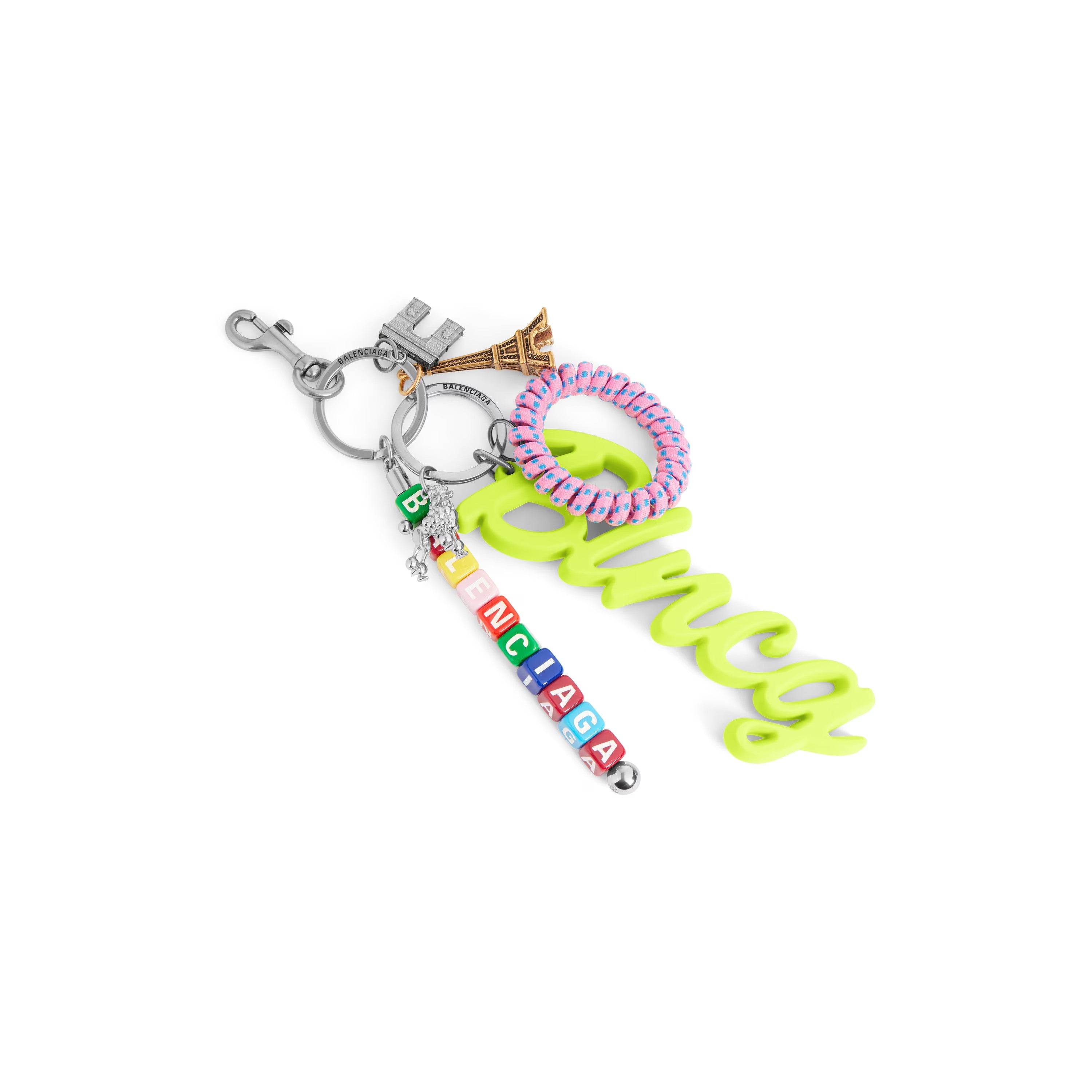 バレンシアガ Charms Logo Keychain ライム｜キーホルダー｜公式通販