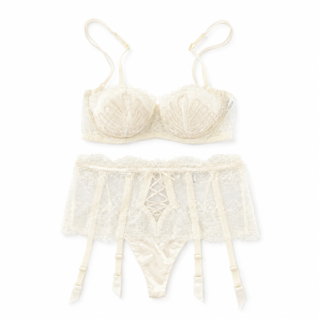 LA PERLA [ラ ペルラ] / SHELL MOTIF LINGERIE BRASSIERE (WHITE) [シェルモチーフランジェリー]