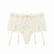 LA PERLA [ラ ペルラ] / GARTER STYLE LACE BRIEFS (WHITE) [ガータースタイルレースショーツ]