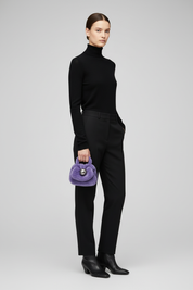 JIL SANDER SPHERE CLUTCH POUCH BAG - Black Full Body Small