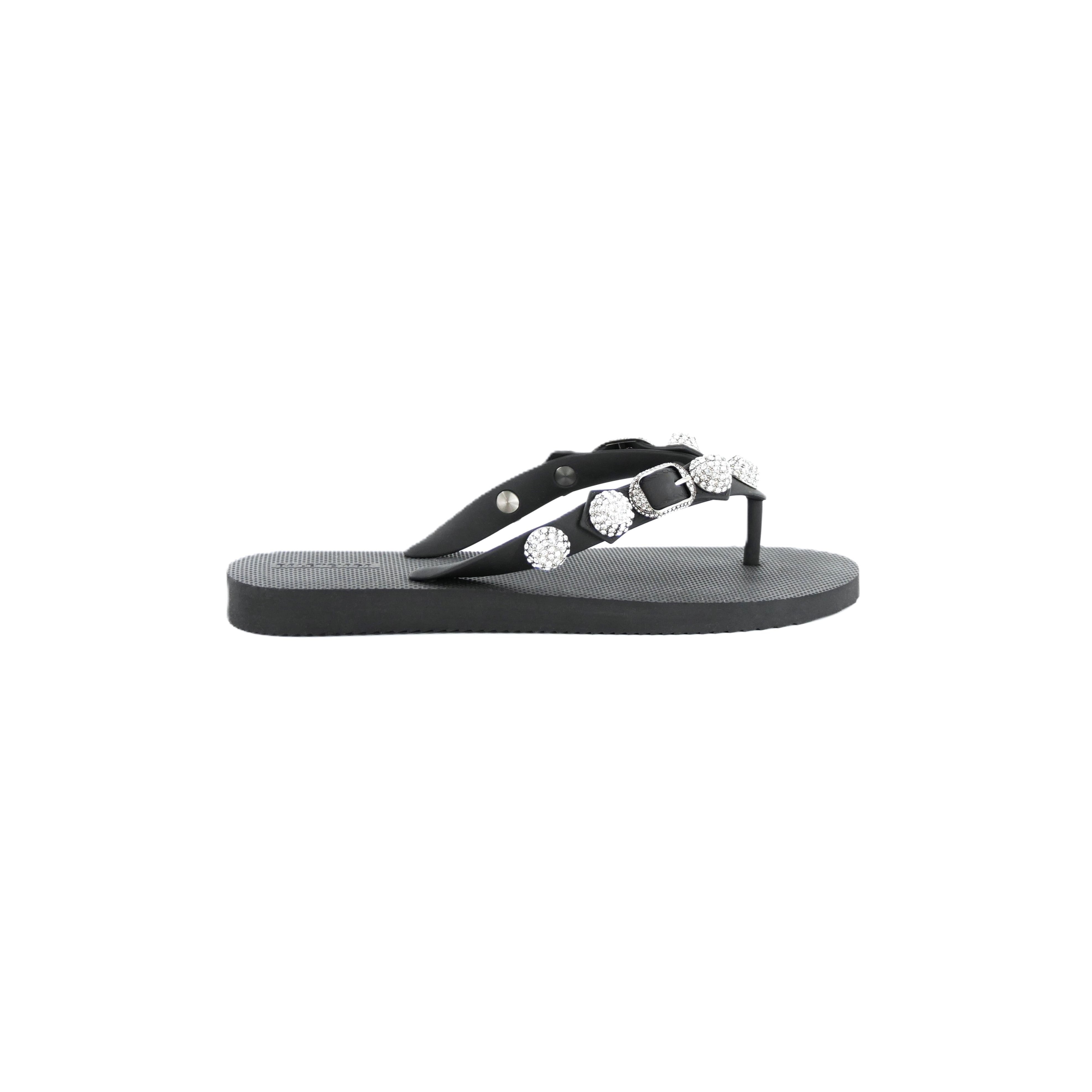 BALENCIAGA [バレンシアガ] / CAGOLE STUDDED THONG SANDALS (BLACK) [カゴールスタッズトングサンダル]