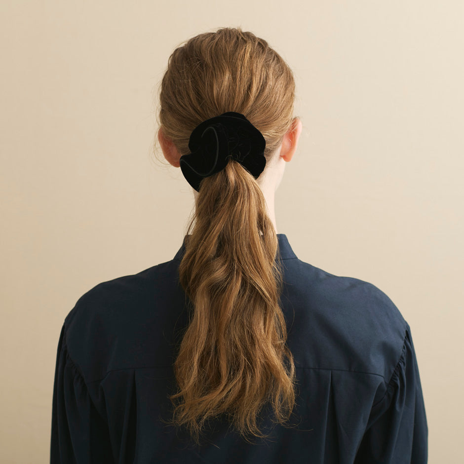 ALEXANDRE DE PARIS [アレクサンドル ドゥ パリ] / SCRUNCHIE (BLACK)   [シュシュ]
