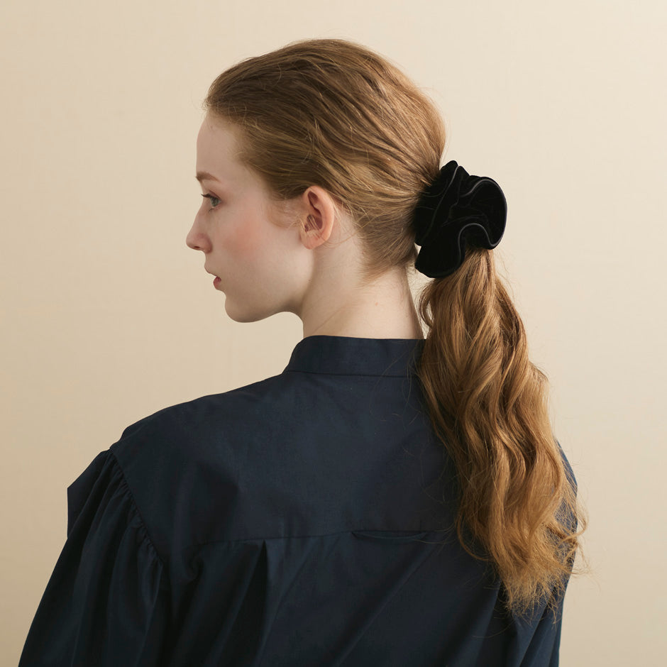 ALEXANDRE DE PARIS [アレクサンドル ドゥ パリ] / SCRUNCHIE (BLACK)   [シュシュ]