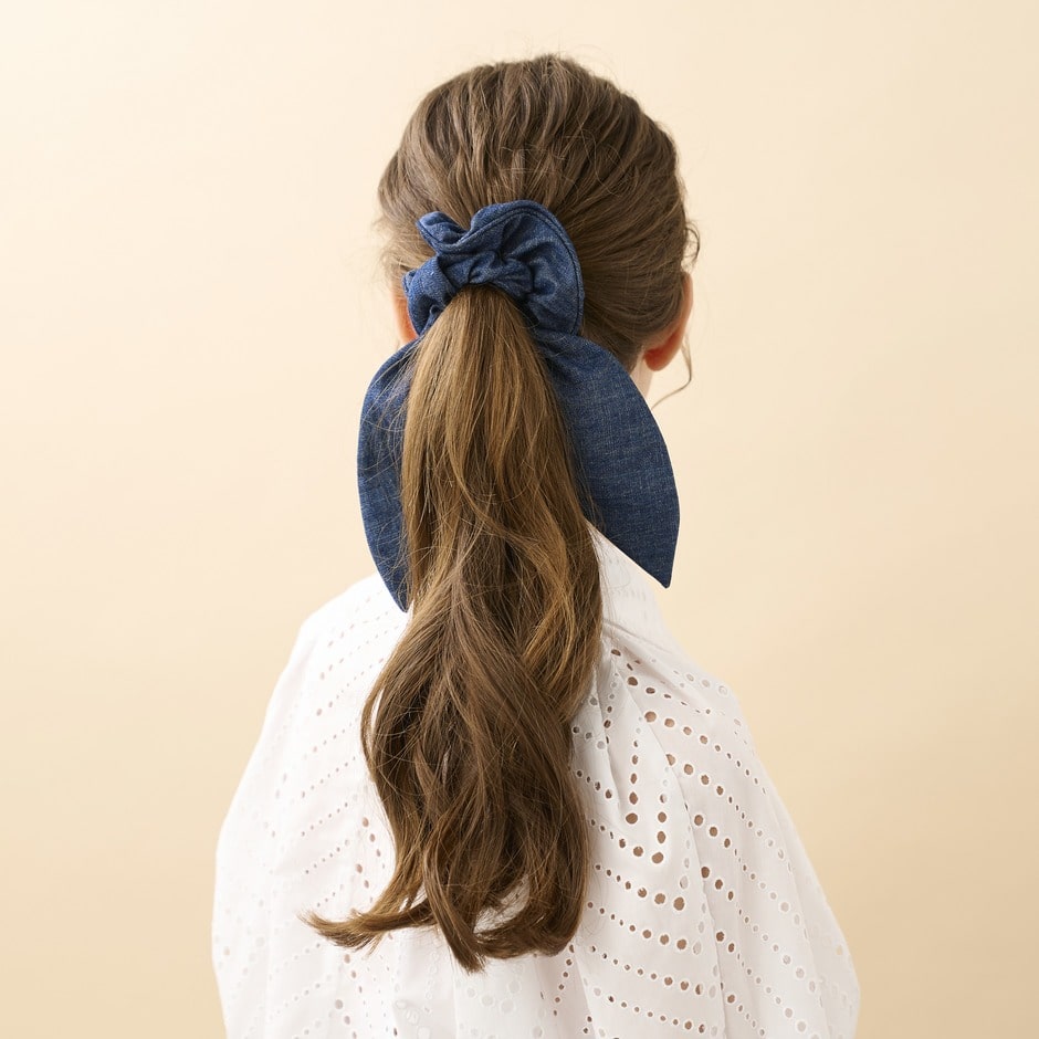 正規品・送料無料】ALEXANDRE DE PARIS / SCRUNCHIE (DENIM BLUE